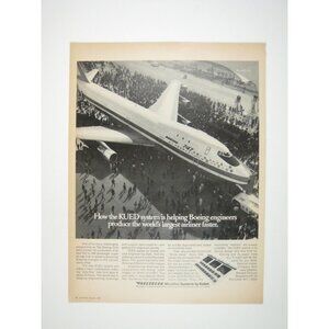 Recordak Microfilm System Kodak Boeing Engineers ADVERT 1960s Vintage Print Ad